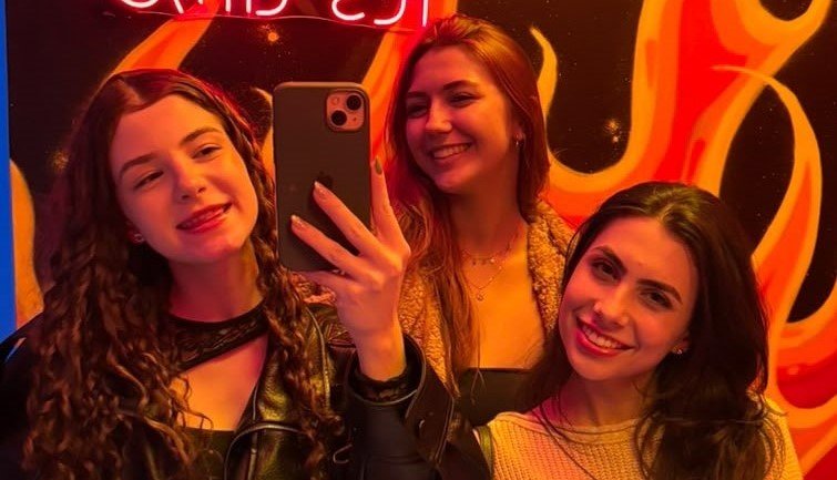 Julia with friends from dance